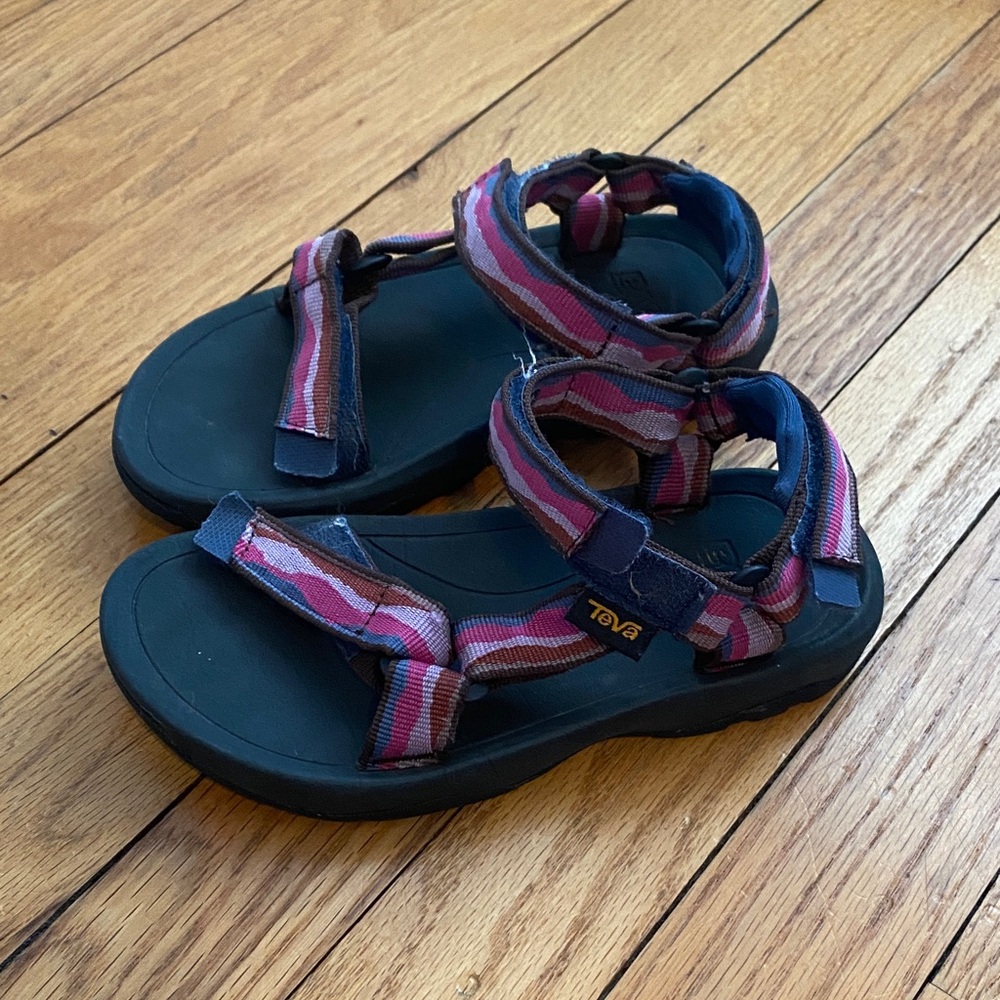 Teva Kids' Pink Multi-Stripe Adjustable Sandals